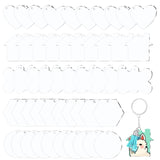 10Pcs/Lot Clear Acrylic Round Discs Heart Shape Keychain Pendants DIY Jewelry