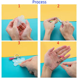 10Pcs/Lot Clear Acrylic Round Discs Heart Shape Keychain Pendants DIY Jewelry