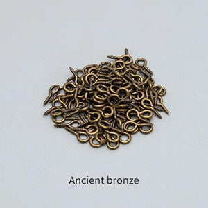 100pcs 10x5mm Small Sheep Eyes Nail Screw Jewelry Accessory