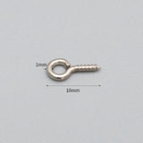 100pcs 10x5mm Small Sheep Eyes Nail Screw Jewelry Accessory