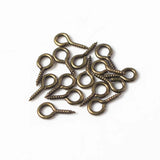 100pcs 10x5mm Small Sheep Eyes Nail Screw Jewelry Accessory