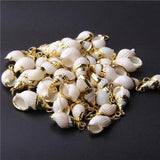 Natural Spiral Seashells for DIY Pendant Jewelry Home Decor 4pcs