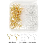 200pcs Earring Hooks Ear Hook With Earring Back Set DIY Jewelry Findings Kit