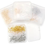200pcs Earring Hooks Ear Hook With Earring Back Set DIY Jewelry Findings Kit