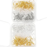 200pcs Earring Hooks Ear Hook With Earring Back Set DIY Jewelry Findings Kit