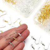 200pcs Earring Hooks Ear Hook With Earring Back Set DIY Jewelry Findings Kit