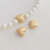 10mm 14K Plated BrassTiny Heart Spacer Beads DIY Bracelet Jewelry Making