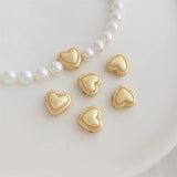 10mm 14K Plated BrassTiny Heart Spacer Beads DIY Bracelet Jewelry Making
