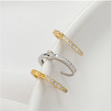Brass CZ Leverback Hoop Earrings for DIY Jewelry
