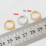 Brass CZ Leverback Hoop Earrings for DIY Jewelry