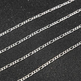 Stainless Steel Silver Plated Chain 3mm 4.5mm 6mm Width