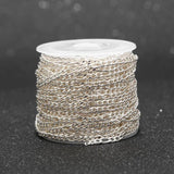 Stainless Steel Silver Plated Chain 3mm 4.5mm 6mm Width