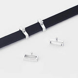 10pcs Slider Spacer Charms Beads for Flat Leather Cord DIY Bracelet Bangle