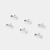 10pcs Slider Spacer Charms Beads for Flat Leather Cord DIY Bracelet Bangle