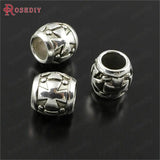 30PCS Antique Style Cross Large Hole Beads Spacer Beads