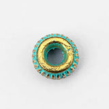 50pcs Verdigris Patina/Ancient Greek Bronze Small Holder Slider Spacers Beads