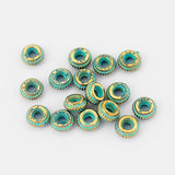 50pcs Verdigris Patina/Ancient Greek Bronze Small Holder Slider Spacers Beads