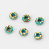 50pcs Verdigris Patina/Ancient Greek Bronze Small Holder Slider Spacers Beads