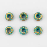 50pcs Verdigris Patina/Ancient Greek Bronze Small Holder Slider Spacers Beads