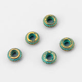 50pcs Verdigris Patina/Ancient Greek Bronze Small Holder Slider Spacers Beads