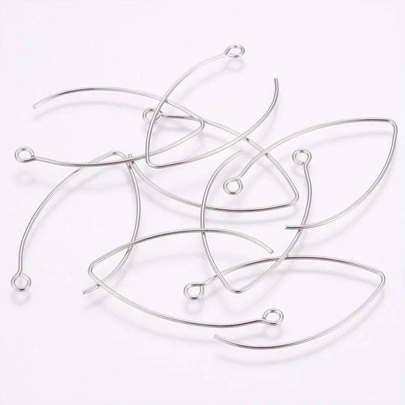 304 Stainless Steel Earring Hooks Clasps Findings Components for DIY Earring