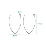 304 Stainless Steel Earring Hooks Clasps Findings Components for DIY Earring