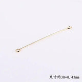 Double-headed Nine-word Steel Earrings DIY Accessories Pendant Rod