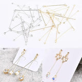 Double-headed Nine-word Steel Earrings DIY Accessories Pendant Rod