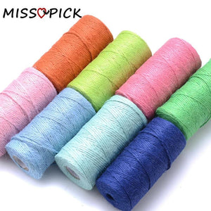 100M 2mm Jute Rope Diy Vintage Jute Cord Twine Ribbon Crafts Sewing Handwork