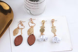 10pcs Leaf & Heart Hollow Pendant Base for DIY Earrings Necklace Bracelet