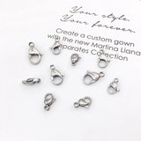 10pcs Stnls Steel Lobster Claw Clasps for Necklaces Bracelets