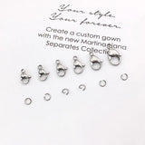 10pcs Stnls Steel Lobster Claw Clasps for Necklaces Bracelets