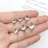 10pcs Stnls Steel Lobster Claw Clasps for Necklaces Bracelets