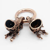 9mm Hole Antique Copper Chinese Dragon Head Lock Clasp