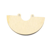 10Pcs Brass Textured Fan Tassel Shape Earrings Charms Pendant DIY