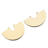 10Pcs Brass Textured Fan Tassel Shape Earrings Charms Pendant DIY