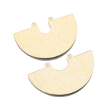 10Pcs Brass Textured Fan Tassel Shape Earrings Charms Pendant DIY