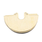 10Pcs Brass Textured Fan Tassel Shape Earrings Charms Pendant DIY