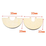 10Pcs Brass Textured Fan Tassel Shape Earrings Charms Pendant DIY
