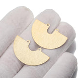 10Pcs Brass Textured Fan Tassel Shape Earrings Charms Pendant DIY