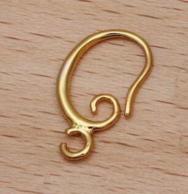 20PCS Silver Copper Earring Hooks Clasps for DIY Earrings