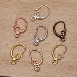20PCS Silver Copper Earring Hooks Clasps for DIY Earrings