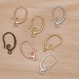 20PCS Silver Copper Earring Hooks Clasps for DIY Earrings