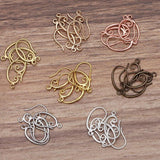 20PCS Silver Copper Earring Hooks Clasps for DIY Earrings