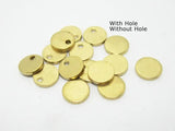 Brass Round Earrings Charm 6x1mm Mini Round Charm Jewelry Making Supplies