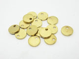 Brass Round Earrings Charm 6x1mm Mini Round Charm Jewelry Making Supplies