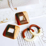 Wooden Eardrop Beads Mixed Pendant Necklace Charms Diy Material