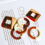 Wooden Eardrop Beads Mixed Pendant Necklace Charms Diy Material