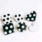 Resin Flat Back Dots Slice Stud Earring Supplies 6pcs