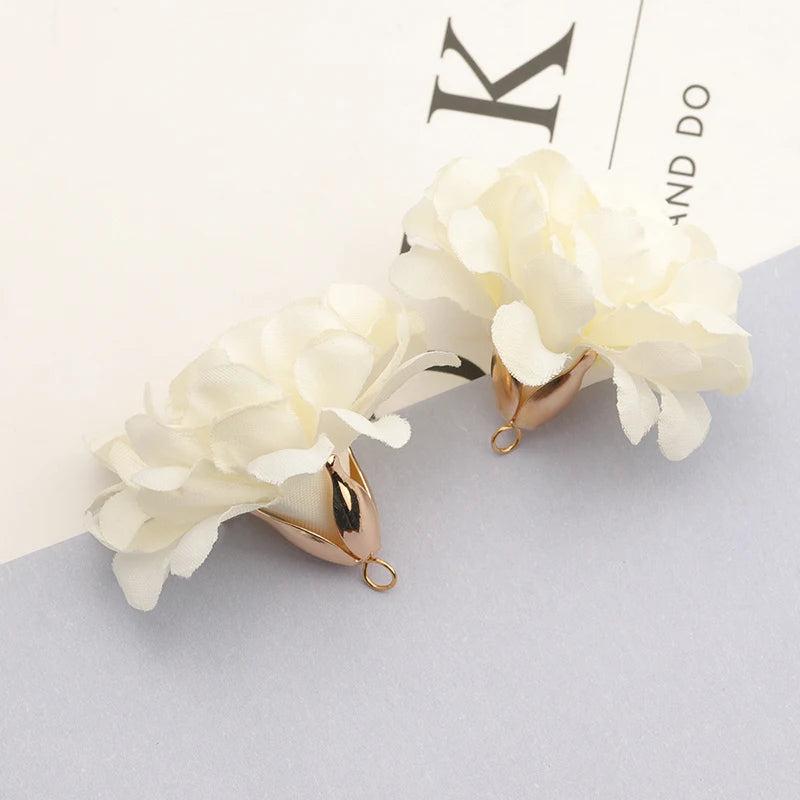 DIY Flower Pendants Charms for Jewelry Making, 10pcs/lot
